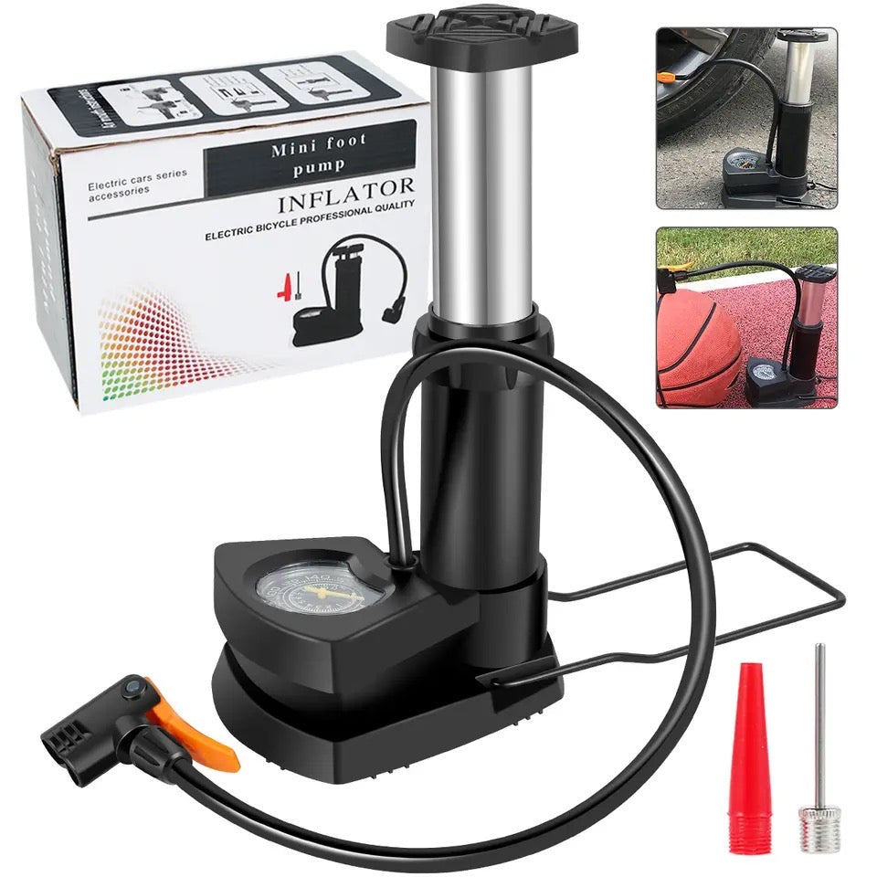 Portable Air Pump With Pressure Meter